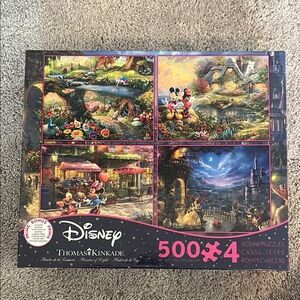 Disney Thomas Kinkade 500 Piece Jigsaw Puzzle Set